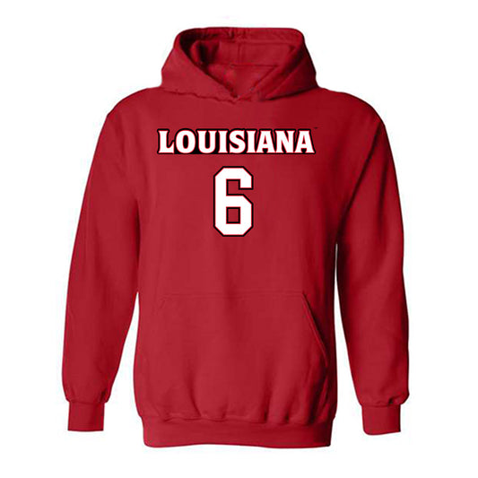 Louisiana - NCAA Men's Basketball : Devion Lavergne - Sports Shersey Hooded Sweatshirt-0