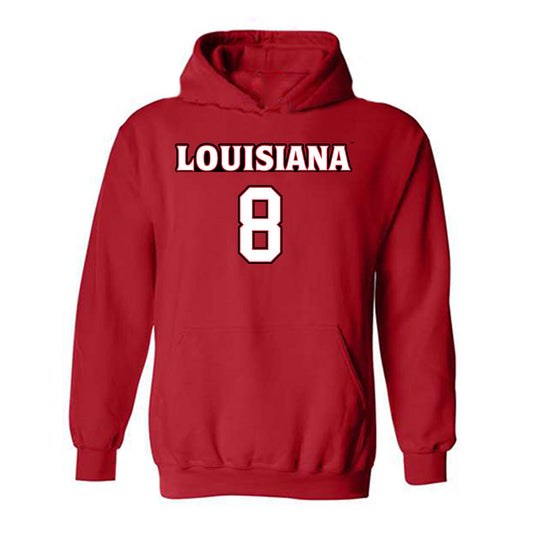 Louisiana - NCAA Men's Basketball : Karris Bilal - Sports Shersey Hooded Sweatshirt-0