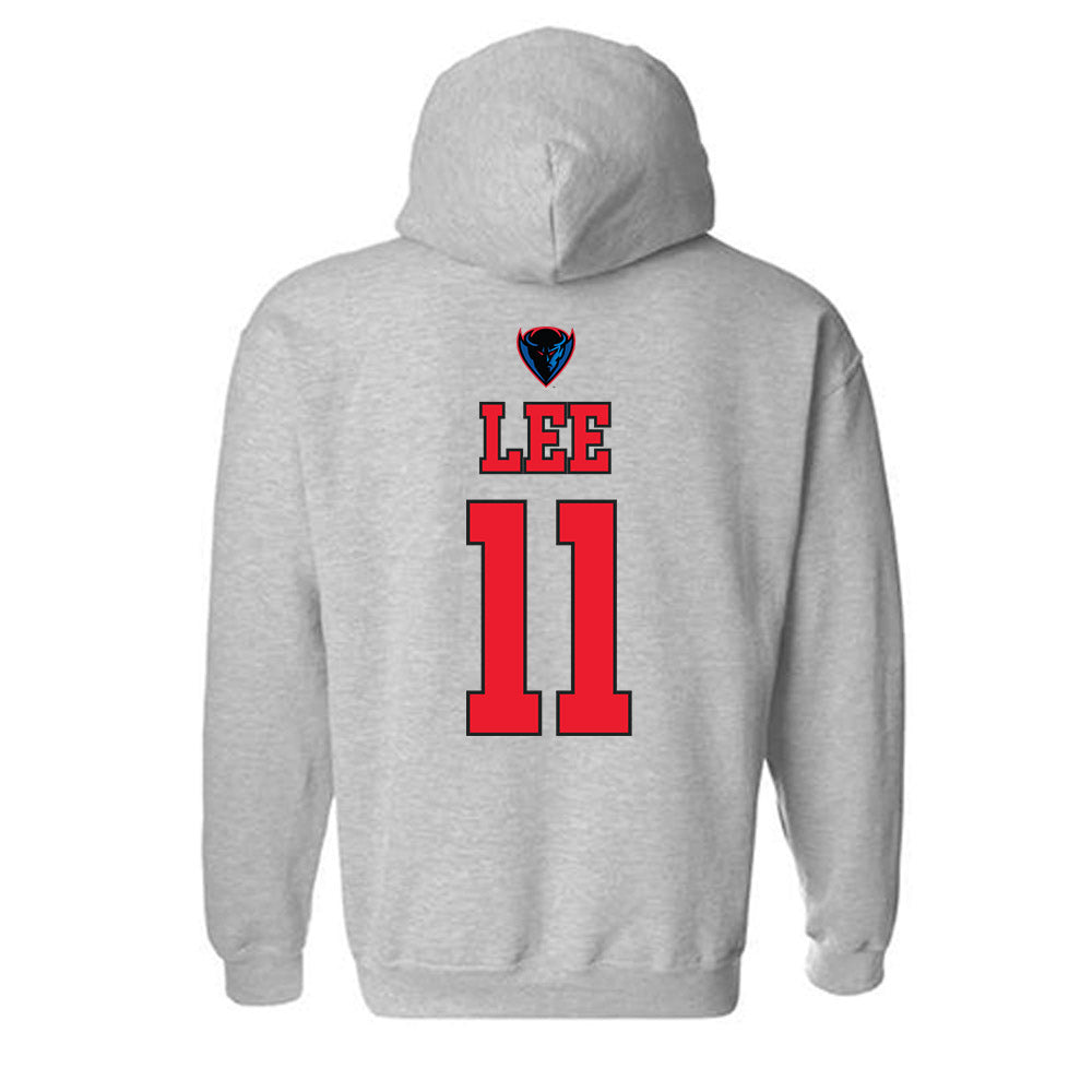 DePaul - NCAA Women's Basketball : Sumer Lee - Sports Shersey Hooded Sweatshirt-1