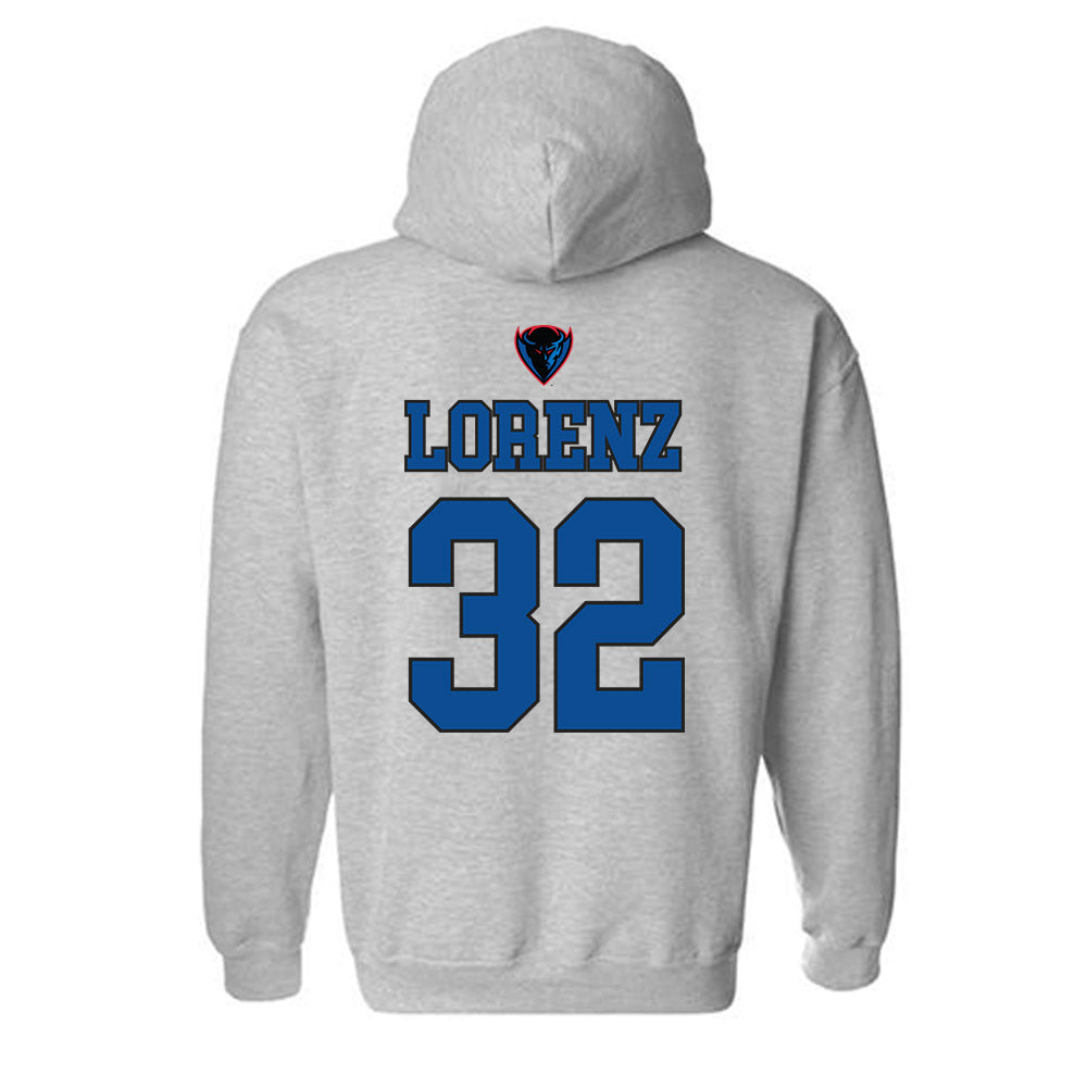DePaul - NCAA Men's Basketball : Jeremy Lorenz - Sports Shersey Hooded Sweatshirt-1