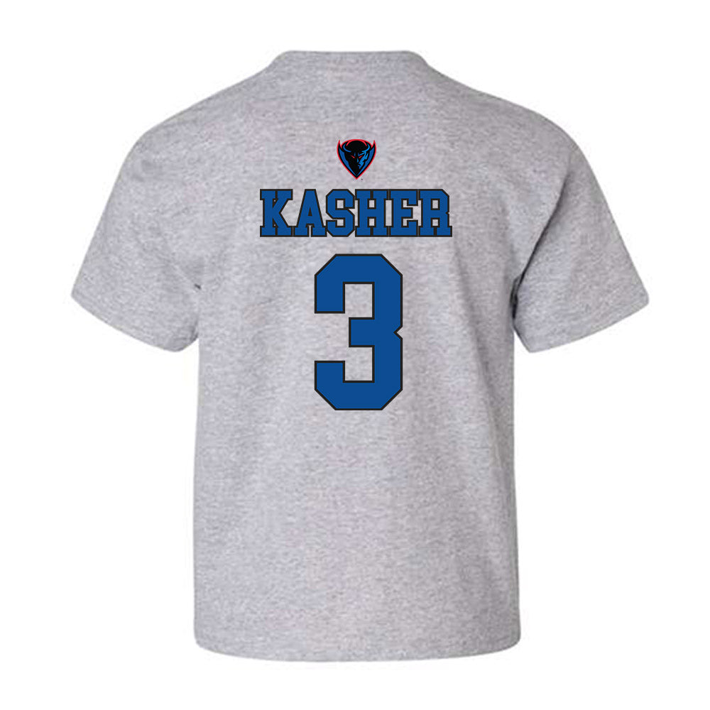 DePaul - NCAA Men's Basketball : Nate Kasher - Sports Shersey Youth T-Shirt-1