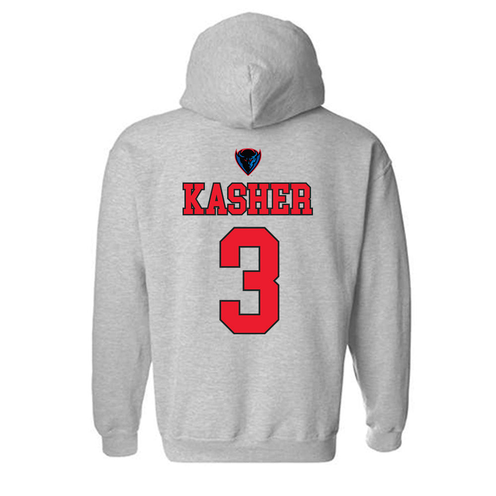 DePaul - NCAA Men's Basketball : Nate Kasher - Sports Shersey Hooded Sweatshirt-1
