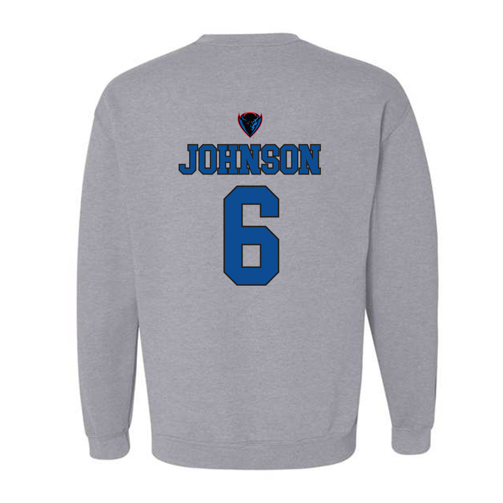 DePaul - NCAA Men's Basketball : Jonas Johnson - Sports Shersey Crewneck Sweatshirt-1