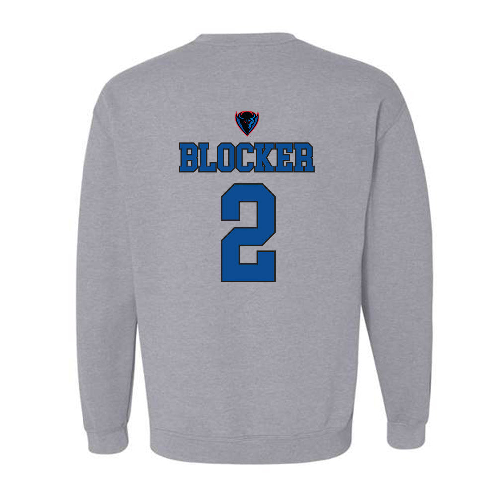 DePaul - NCAA Men's Basketball : Layden Blocker - Sports Shersey Crewneck Sweatshirt-1