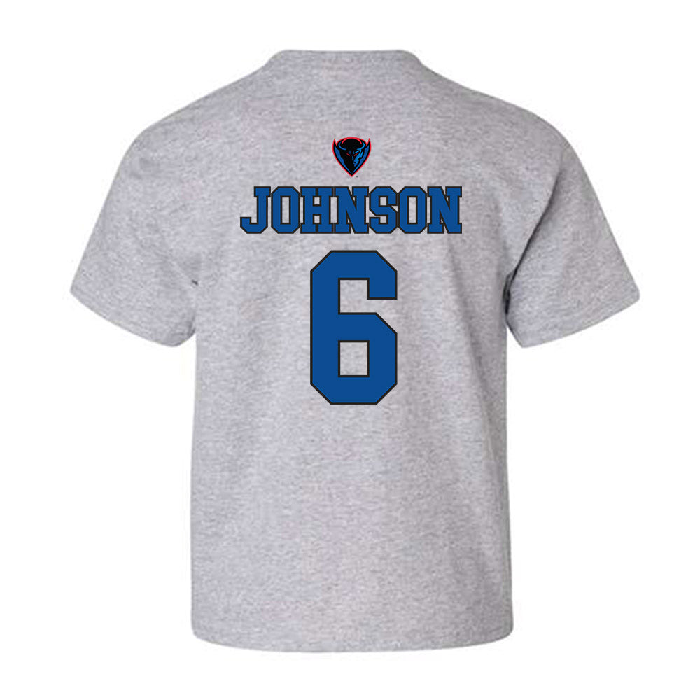 DePaul - NCAA Men's Basketball : Jonas Johnson - Sports Shersey Youth T-Shirt-1