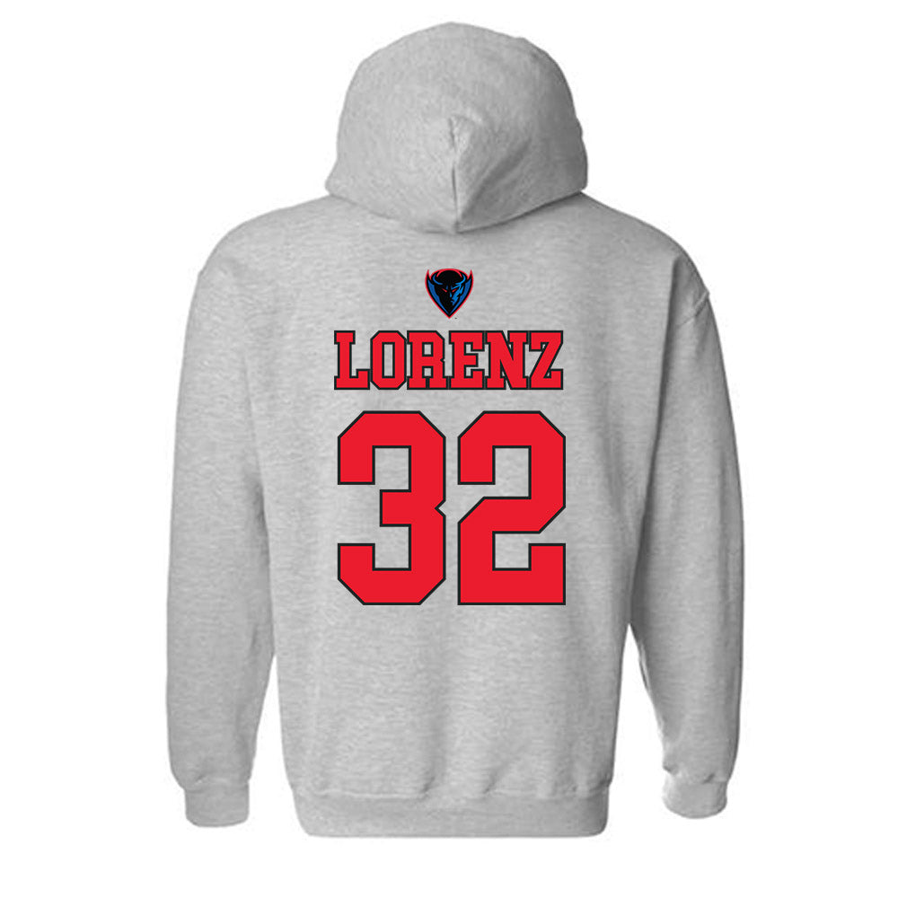 DePaul - NCAA Men's Basketball : Jeremy Lorenz - Sports Shersey Hooded Sweatshirt-1