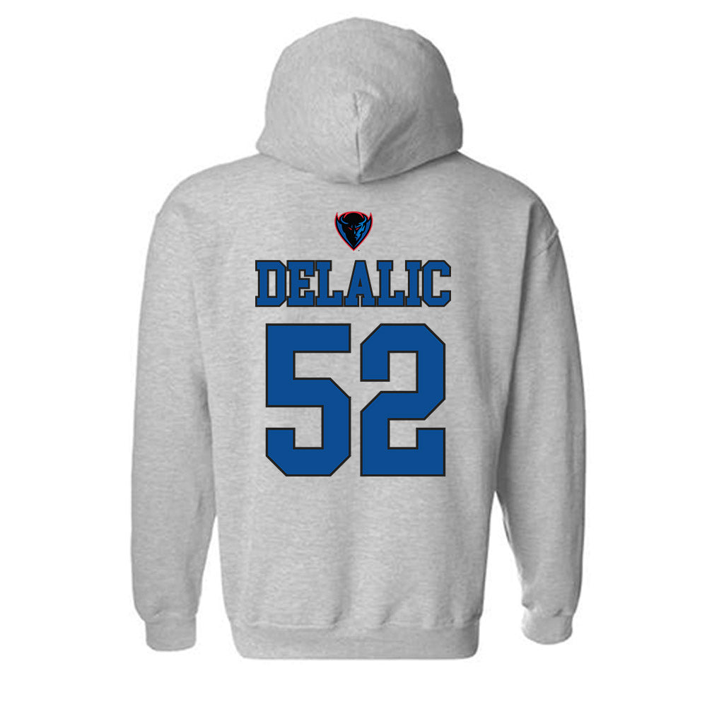 DePaul - NCAA Men's Basketball : Amsal Delalic - Sports Shersey Hooded Sweatshirt-1