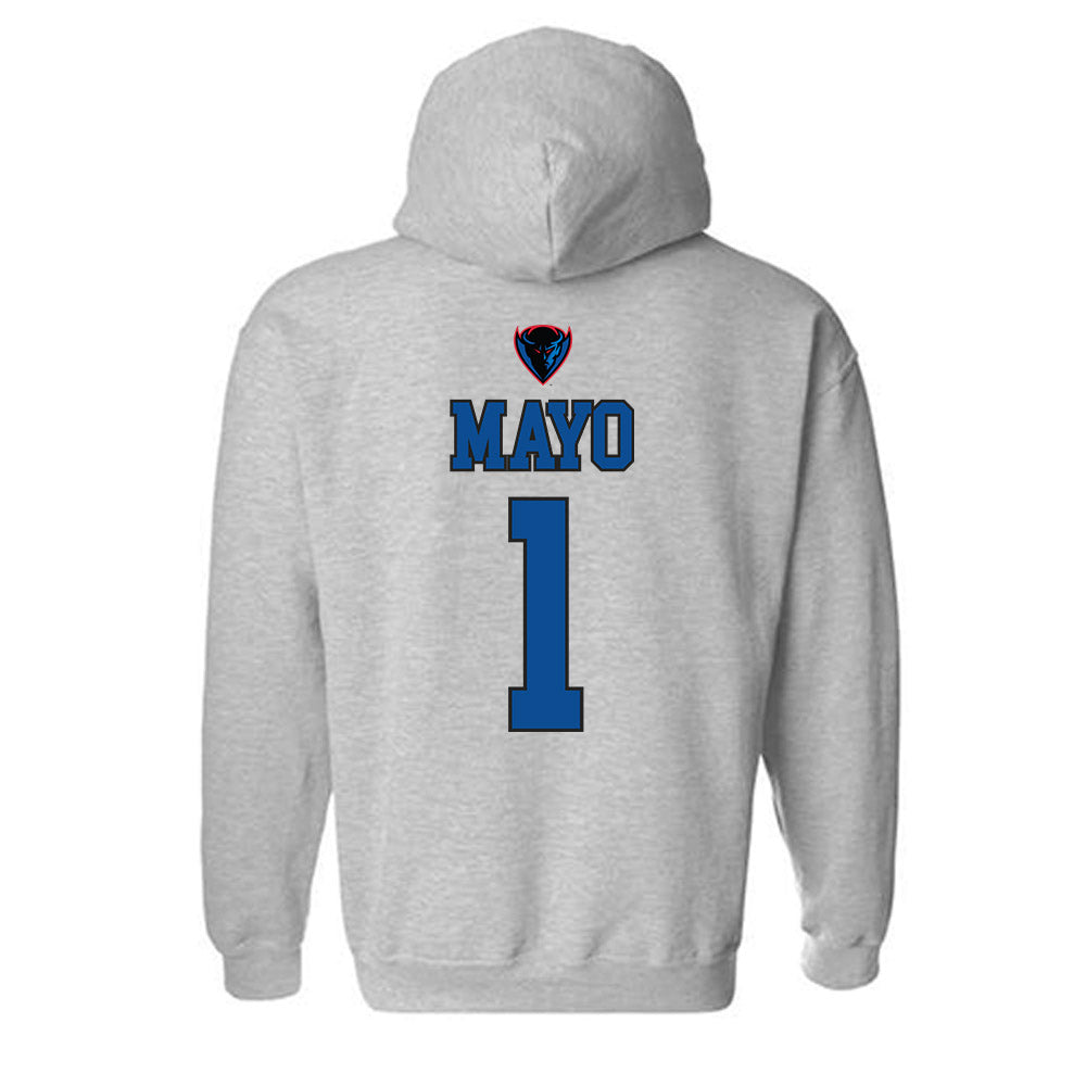 DePaul - NCAA Women's Basketball : Aizhanique Mayo - Sports Shersey Hooded Sweatshirt-1