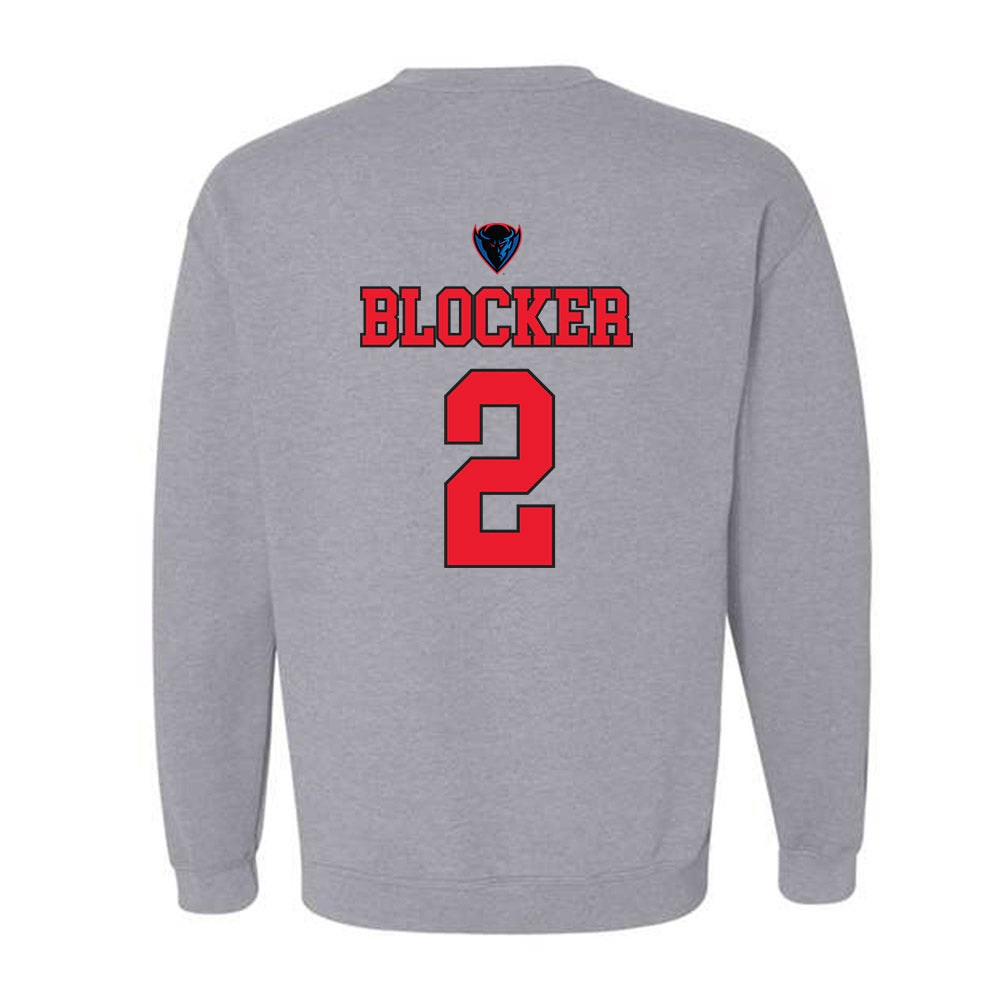 DePaul - NCAA Men's Basketball : Layden Blocker - Sports Shersey Crewneck Sweatshirt-1