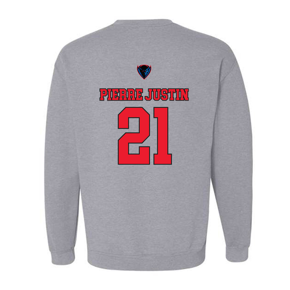 DePaul - NCAA Men's Basketball : Theo Pierre Justin - Sports Shersey Crewneck Sweatshirt-1