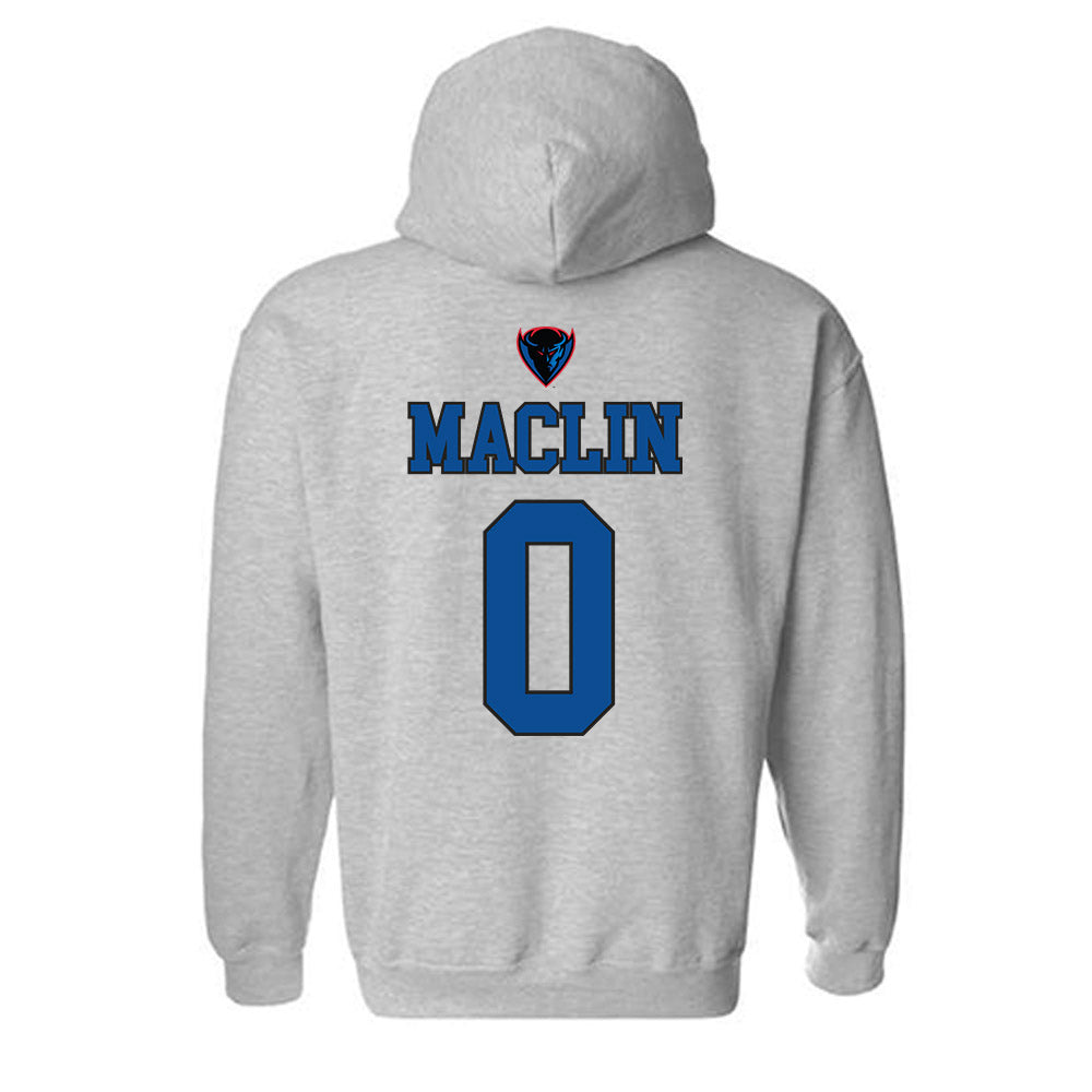 DePaul - NCAA Men's Basketball : Brandon Maclin - Sports Shersey Hooded Sweatshirt-1
