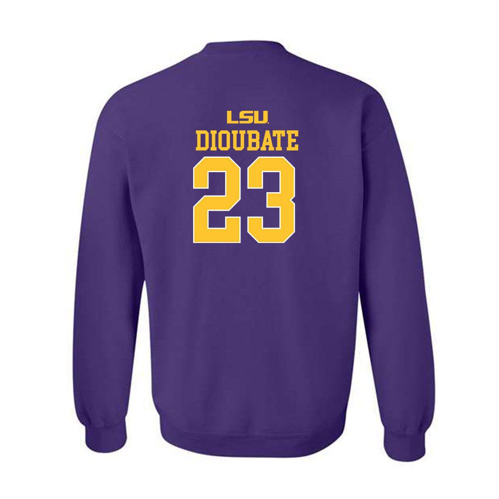 LSU - NCAA Men's Basketball : Mouhamed Dioubate - Sports Shersey Crewneck Sweatshirt-1