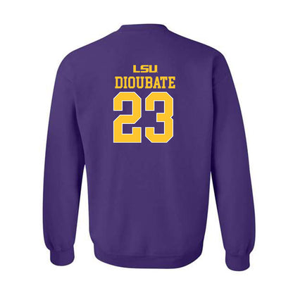 LSU - NCAA Men's Basketball : Mouhamed Dioubate - Sports Shersey Crewneck Sweatshirt-1