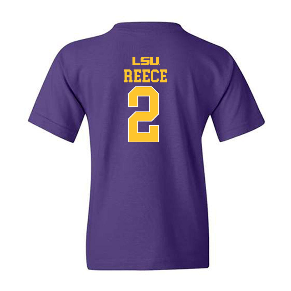 LSU - NCAA Men's Basketball : Jalen Reece - Sports Shersey Youth T-Shirt-1