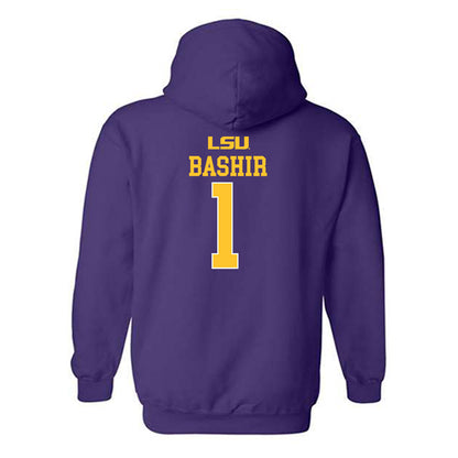 LSU - NCAA Men's Basketball : Abdi Bashir - Sports Shersey Hooded Sweatshirt-1
