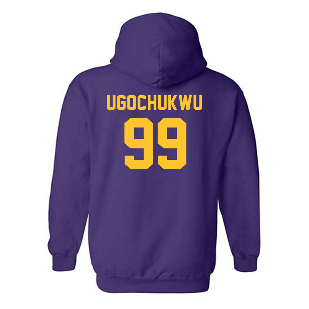 LSU - NCAA Men's Basketball : Divine-Collins Ugochukwu - Classic Shersey Hooded Sweatshirt-1