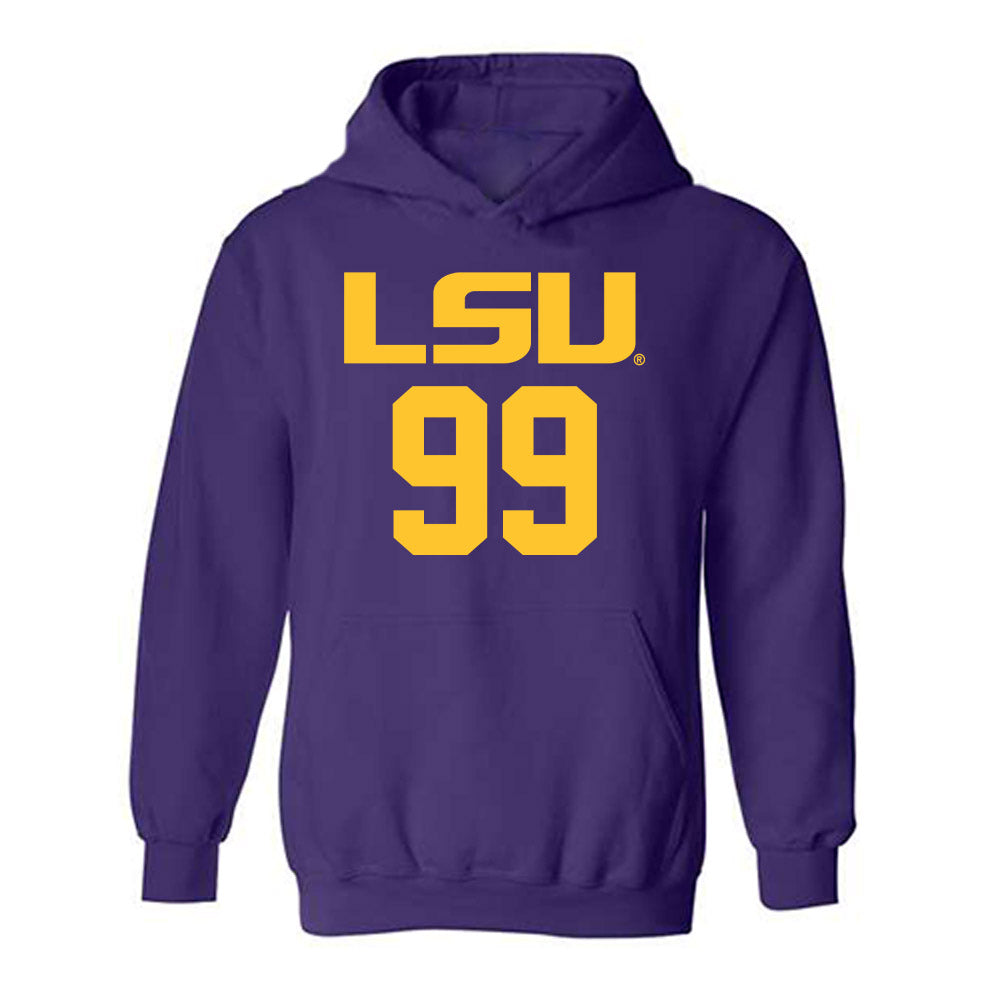 LSU - NCAA Men's Basketball : Divine-Collins Ugochukwu - Classic Shersey Hooded Sweatshirt-0