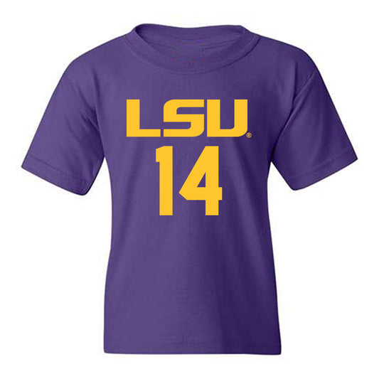 LSU - NCAA Men's Basketball : Jaden Bobbett - Classic Shersey Youth T-Shirt-0