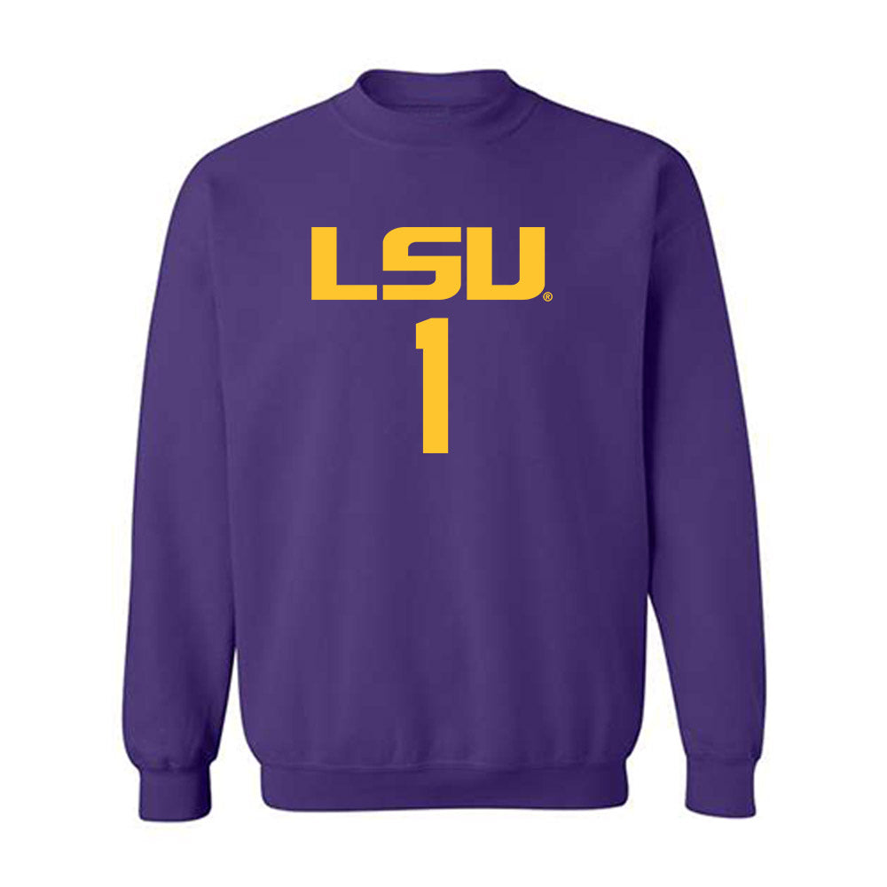 LSU - NCAA Men's Basketball : Abdi Bashir - Classic Shersey Crewneck Sweatshirt-0