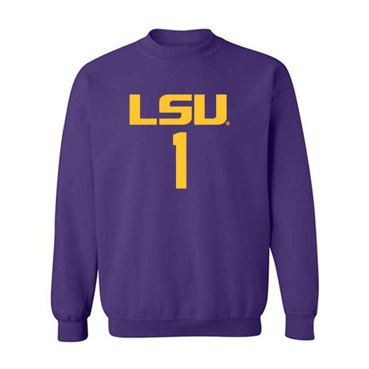 LSU - NCAA Men's Basketball : Abdi Bashir - Classic Shersey Crewneck Sweatshirt-0