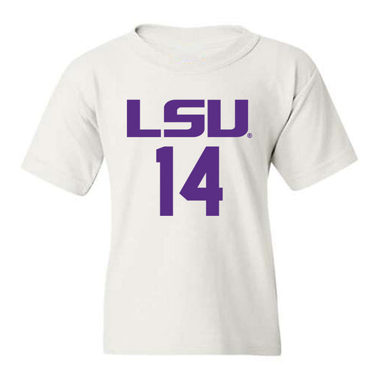LSU - NCAA Men's Basketball : Jaden Bobbett - Classic Shersey Youth T-Shirt-0