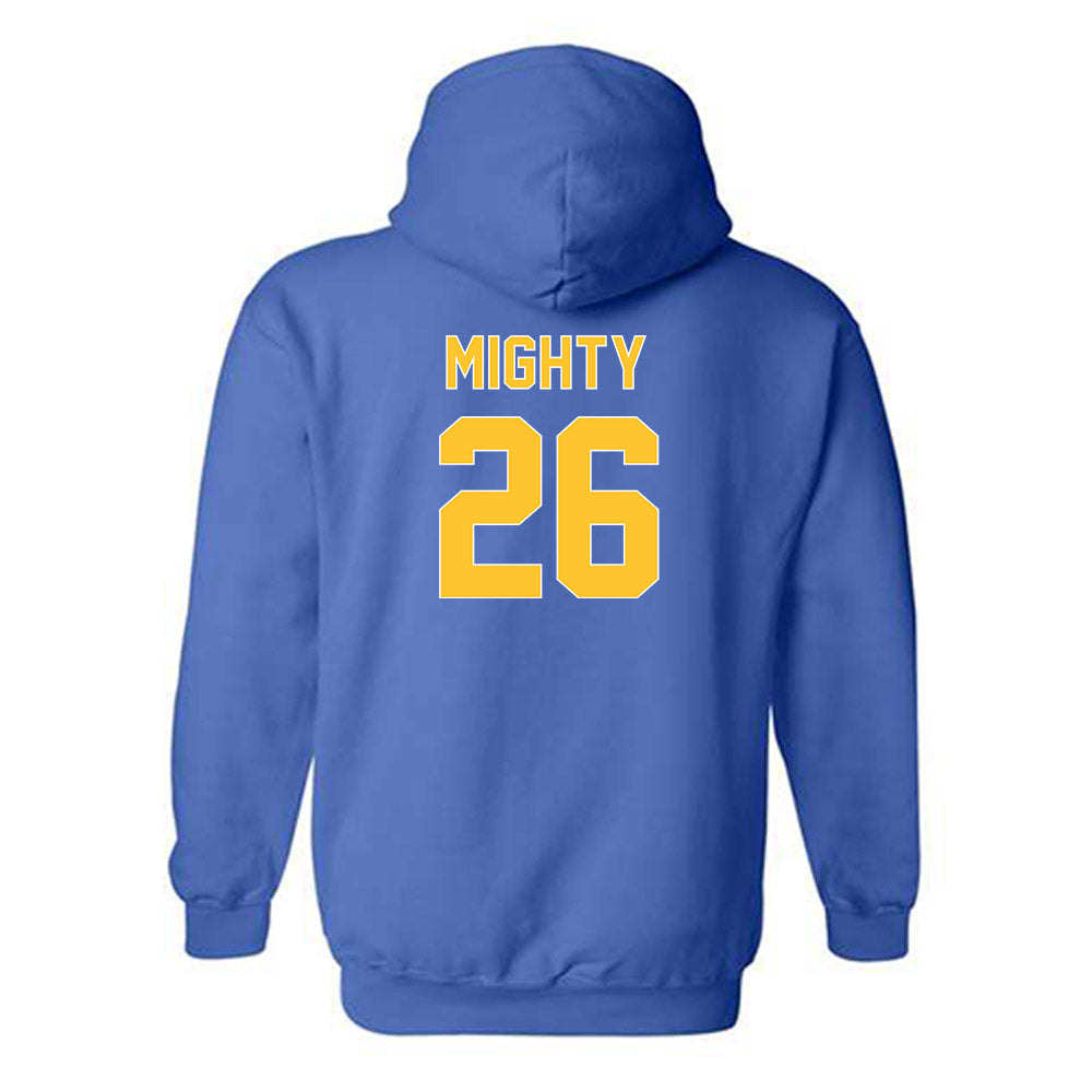 Pittsburgh - NCAA Men's Basketball : Armani Mighty - Generic Shersey Hooded Sweatshirt-1