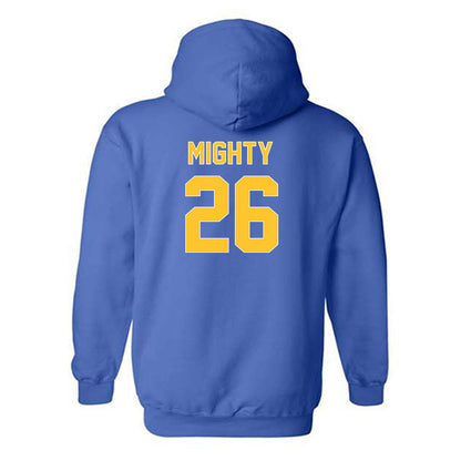 Pittsburgh - NCAA Men's Basketball : Armani Mighty - Generic Shersey Hooded Sweatshirt-1