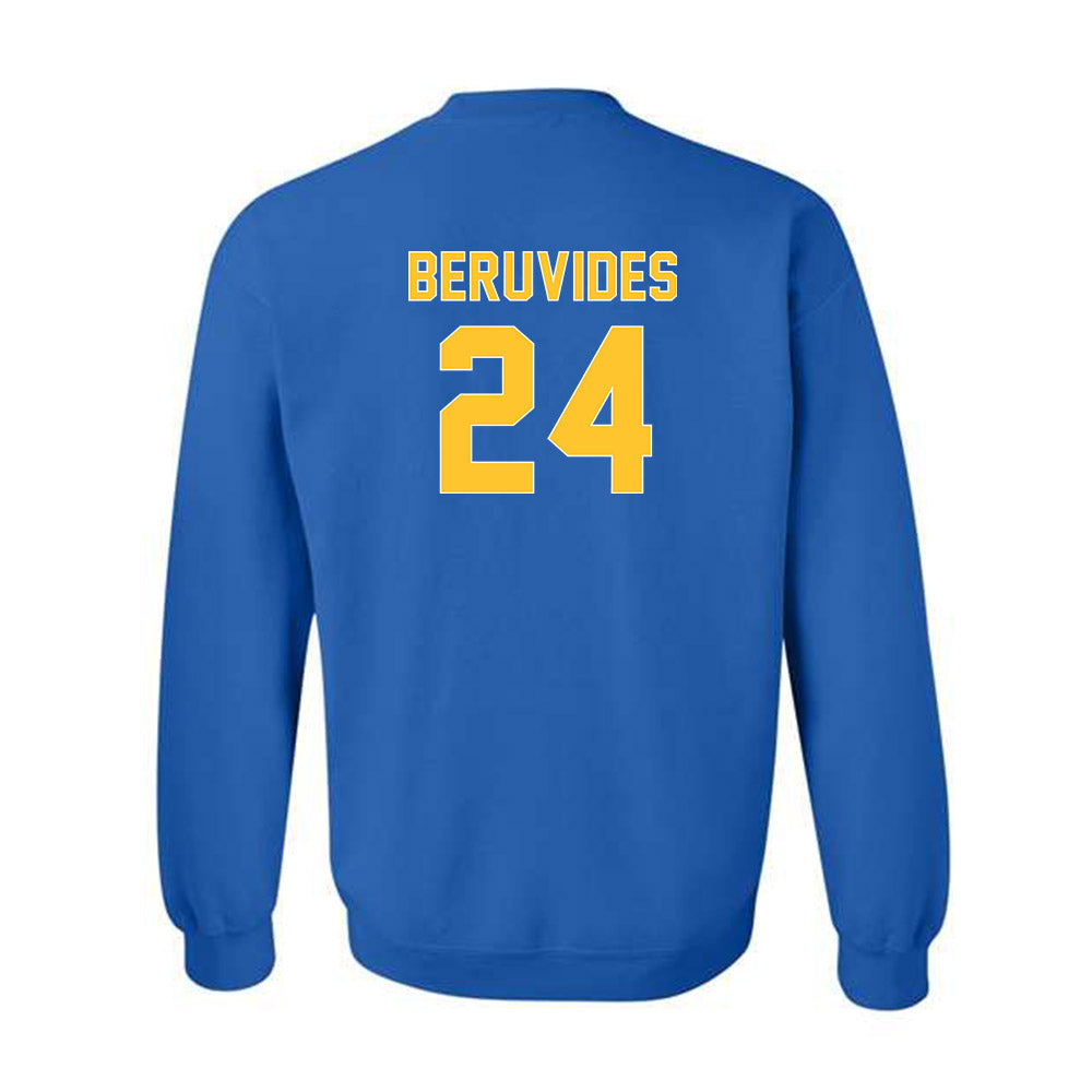 Pittsburgh - NCAA Baseball : Freddy Beruvides - Generic Shersey Crewneck Sweatshirt-1