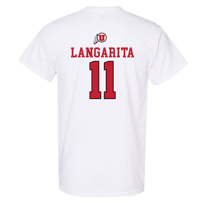 Utah - NCAA Men's Basketball : Lucas Langarita - Sports Shersey T-Shirt-1
