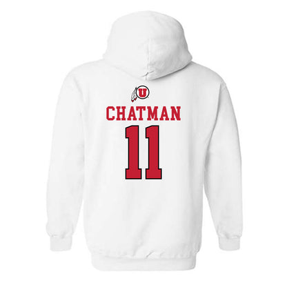 Utah - NCAA Men's Basketball : Taison Chatman - Sports Shersey Hooded Sweatshirt-1