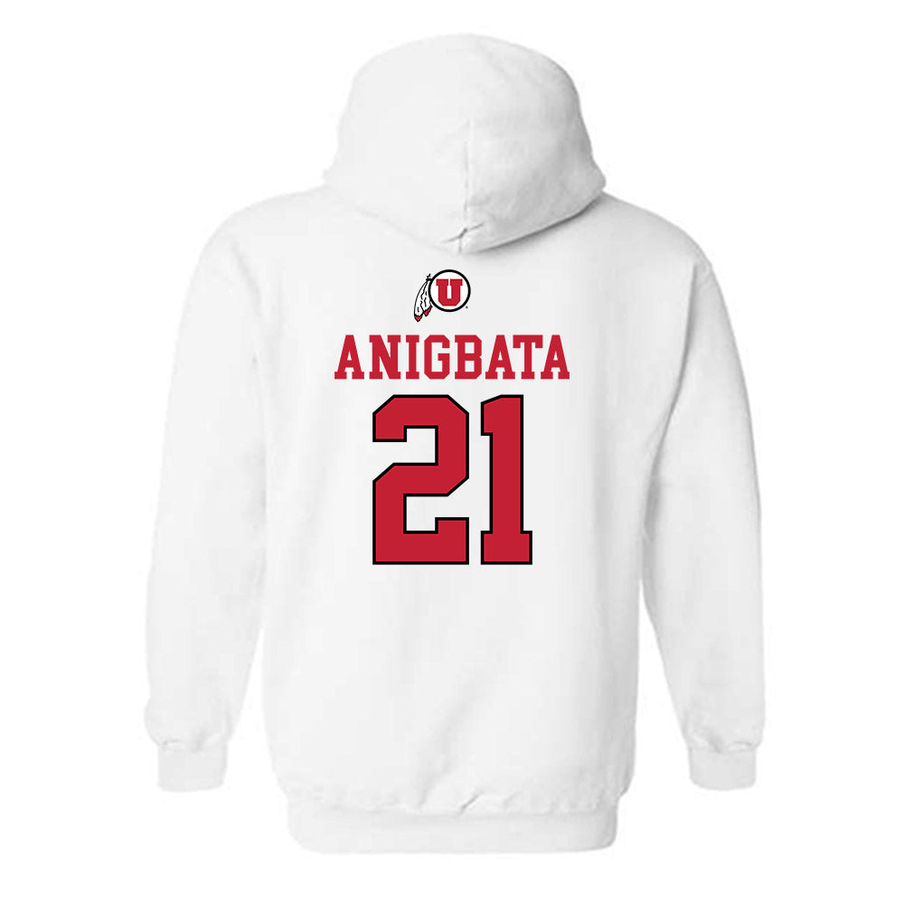 Utah - NCAA Men's Basketball : Alec Anigbata - Sports Shersey Hooded Sweatshirt-1