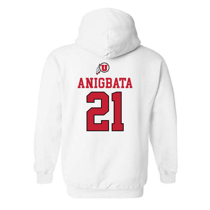Utah - NCAA Men's Basketball : Alec Anigbata - Sports Shersey Hooded Sweatshirt-1