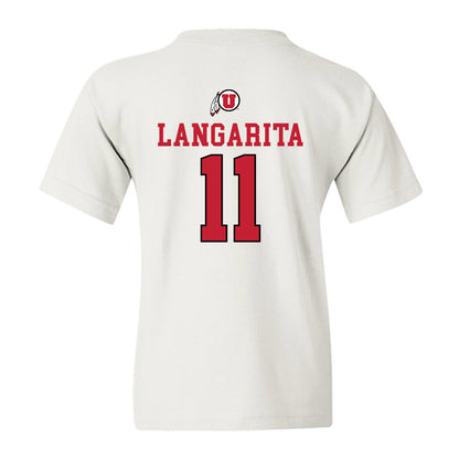 Utah - NCAA Men's Basketball : Lucas Langarita - Sports Shersey Youth T-Shirt-1