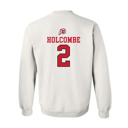 Utah - NCAA Men's Basketball : Jackson Holcombe - Sports Shersey Crewneck Sweatshirt-1