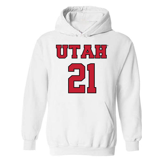 Utah - NCAA Men's Basketball : Obomate Abbey - Sports Shersey Hooded Sweatshirt-0