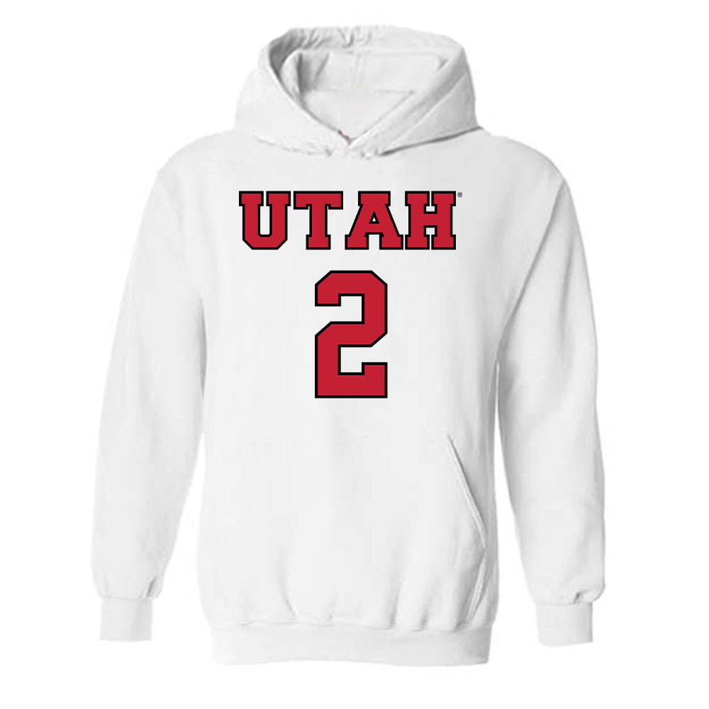 Utah - NCAA Men's Basketball : Jackson Holcombe - Sports Shersey Hooded Sweatshirt-0