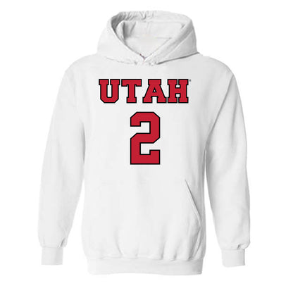 Utah - NCAA Men's Basketball : Jackson Holcombe - Sports Shersey Hooded Sweatshirt-0
