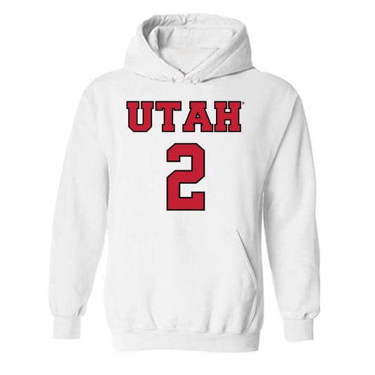Utah - NCAA Men's Basketball : Jackson Holcombe - Sports Shersey Hooded Sweatshirt-0