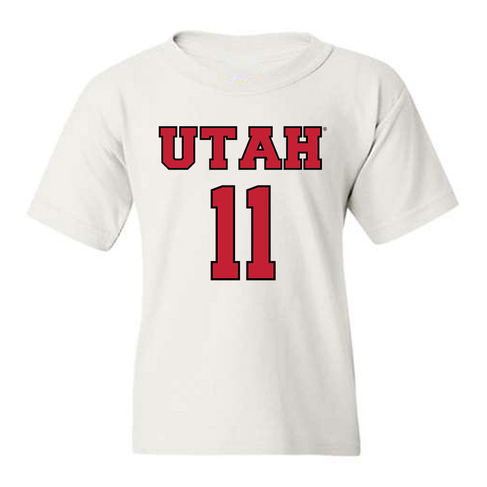 Utah - NCAA Men's Basketball : Taison Chatman - Sports Shersey Youth T-Shirt-0