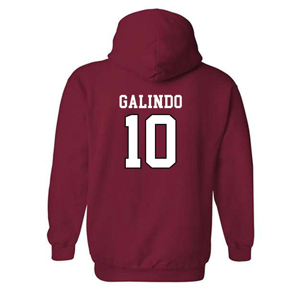 Utah - NCAA Baseball : David Galindo - Generic Shersey Hooded Sweatshirt-1