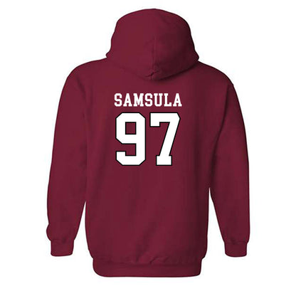 Utah - NCAA Football : Lucas Samsula - Generic Shersey Hooded Sweatshirt-1