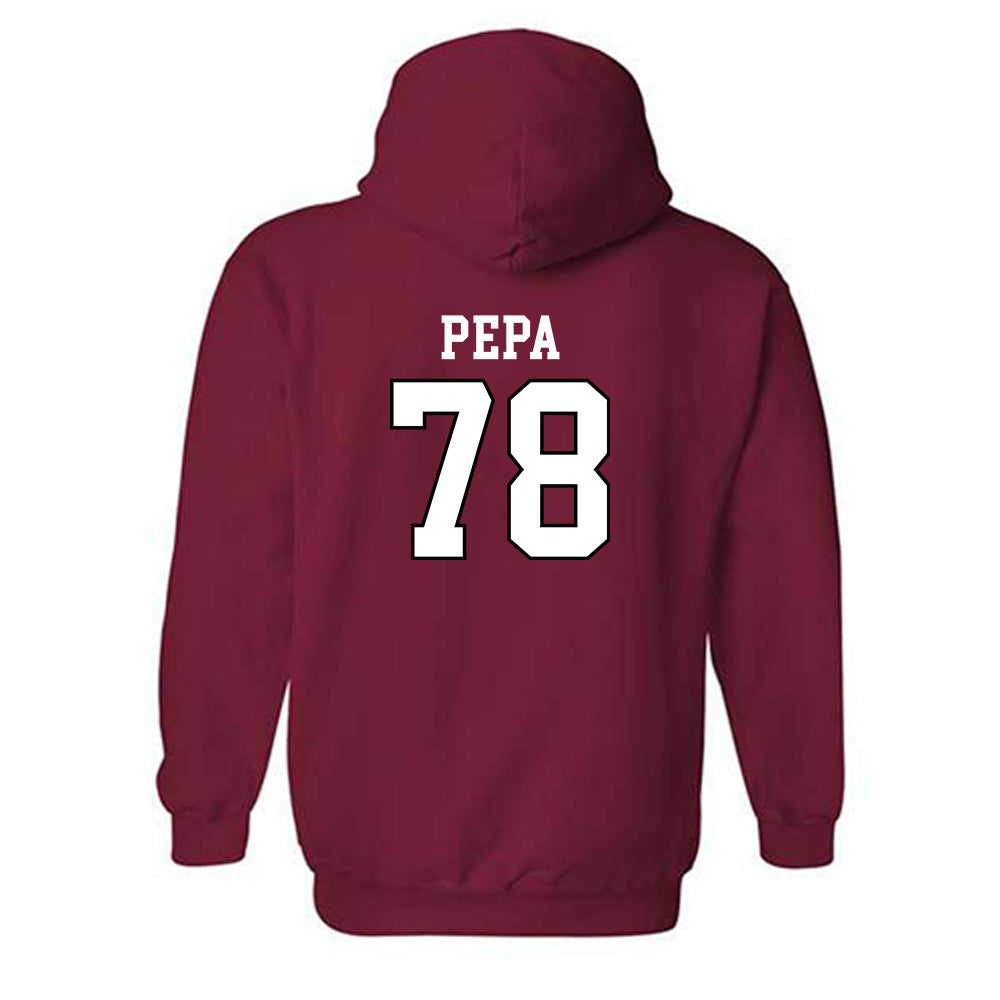 Utah - NCAA Football : Taniela Pepa - Generic Shersey Hooded Sweatshirt-1