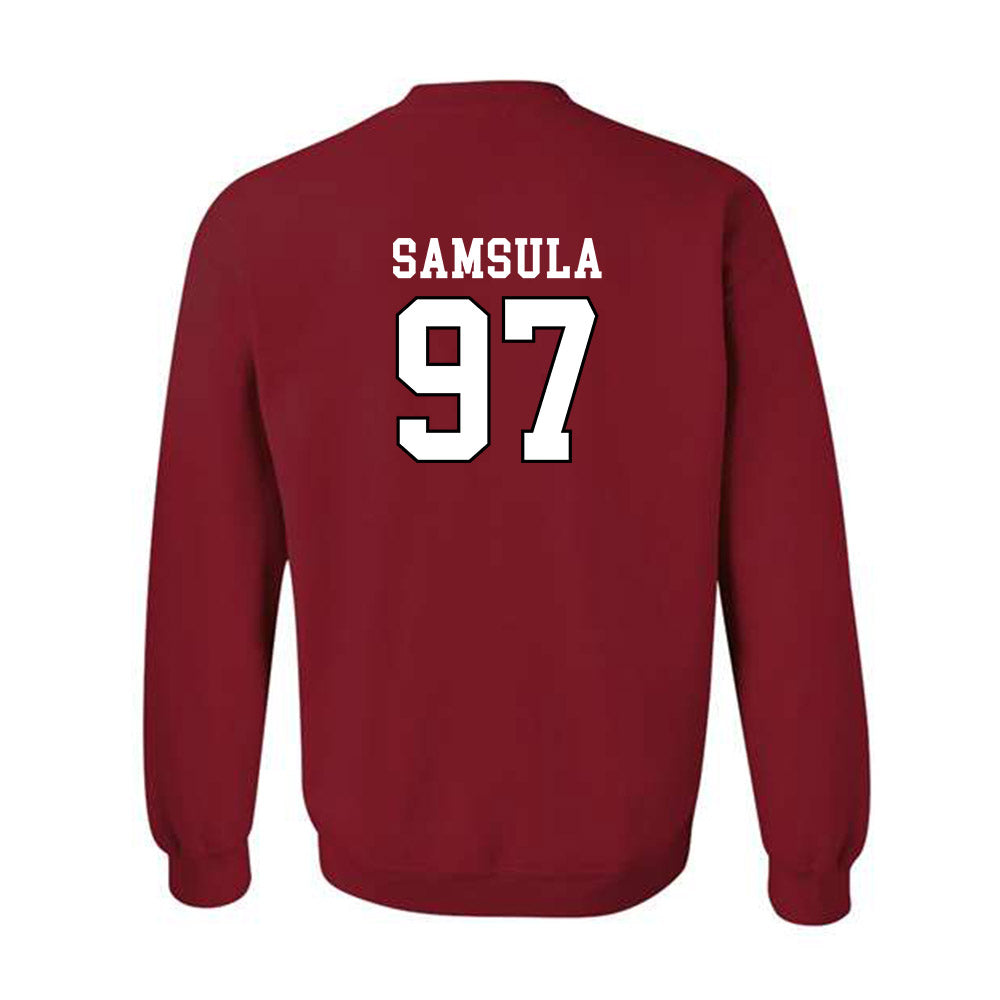 Utah - NCAA Football : Lucas Samsula - Generic Shersey Crewneck Sweatshirt-1
