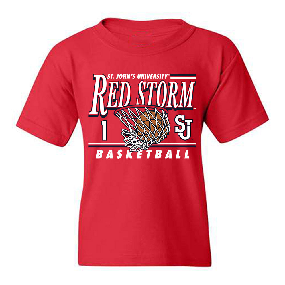 St. Johns - NCAA Men's Basketball : Dillon Mitchell - Sports Shersey Youth T-Shirt-0
