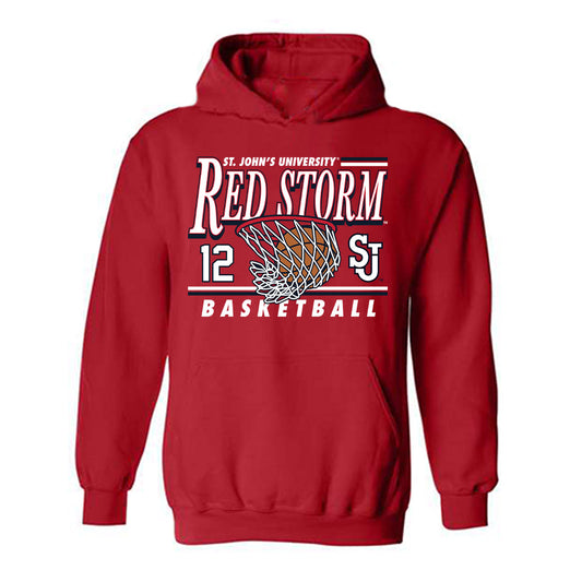 St. Johns - NCAA Women's Basketball : Kyla Hayes - Sports Shersey Hooded Sweatshirt-0
