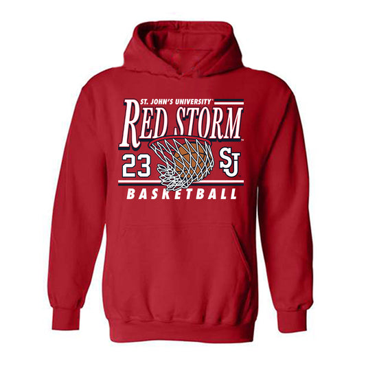 St. Johns - NCAA Men's Basketball : Bryce Hopkins - Sports Shersey Hooded Sweatshirt-0