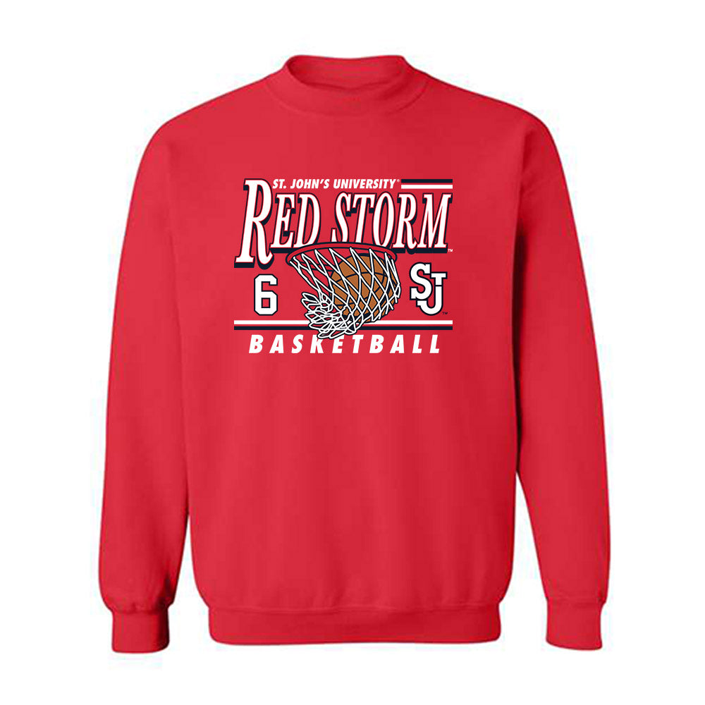 St. Johns - NCAA Men's Basketball : Casper Pohto - Sports Shersey Crewneck Sweatshirt-0