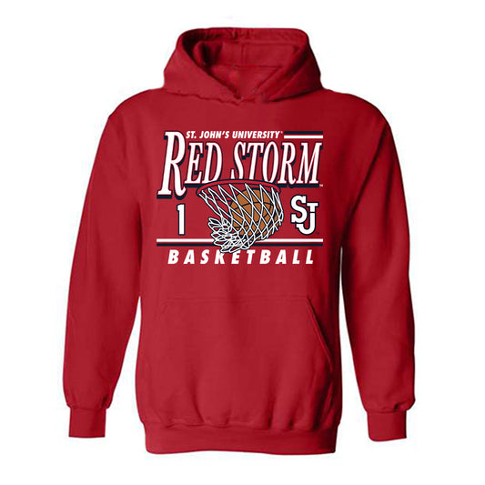 St. Johns - NCAA Women's Basketball : Beautiful Waheed - Sports Shersey Hooded Sweatshirt-0