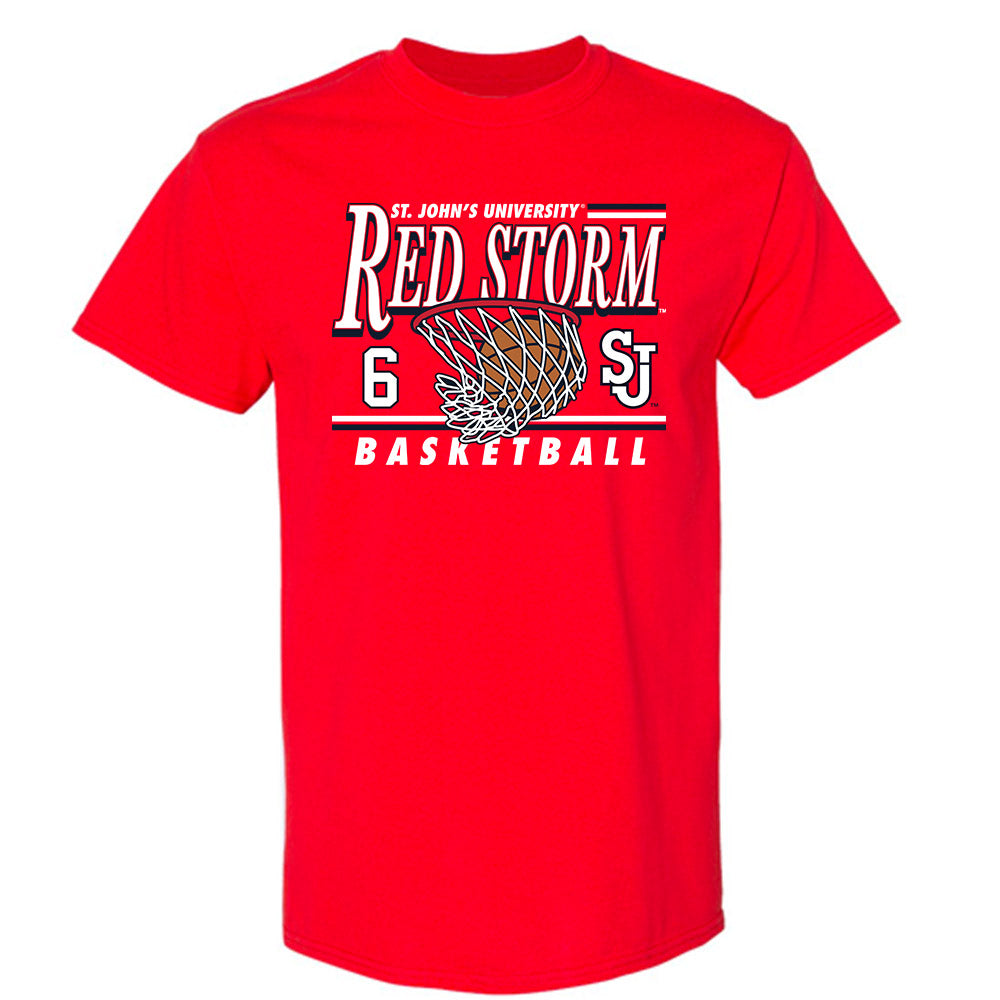 St. Johns - NCAA Men's Basketball : Casper Pohto - Sports Shersey T-Shirt-0