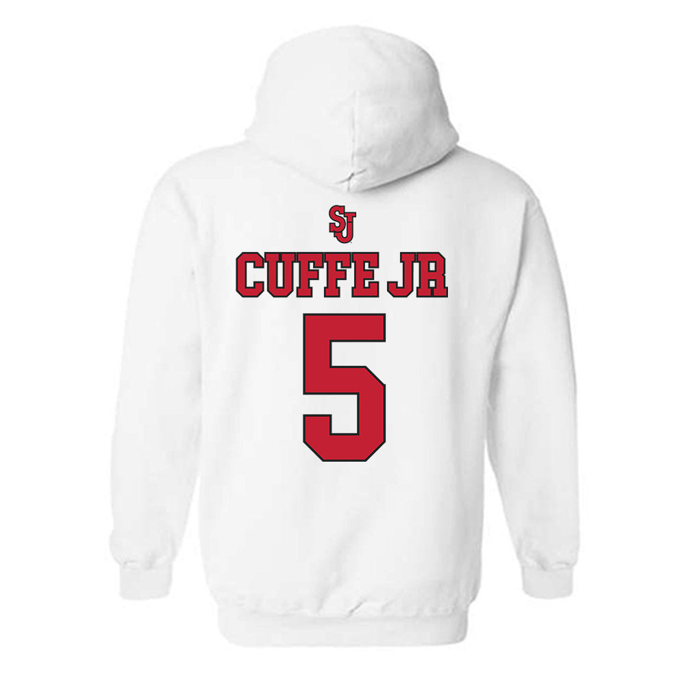 St. Johns - NCAA Men's Basketball : Kyle Cuffe Jr - Sports Shersey Hooded Sweatshirt-1
